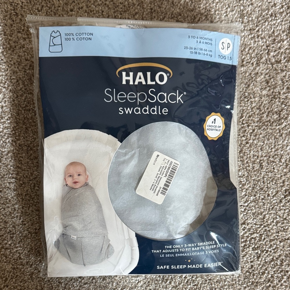Halo SleepSack Swaddle in Soft Gray